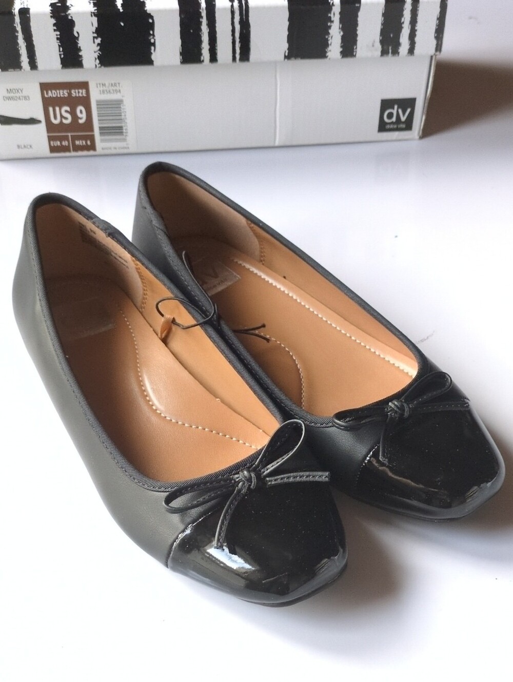 DV by Dolce Vita Moxy Flats Womens  Size 9 Black With Bow